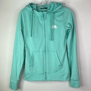 The North Face Teal Turquoise Full Zip Hooded Sweatshirt Size XS